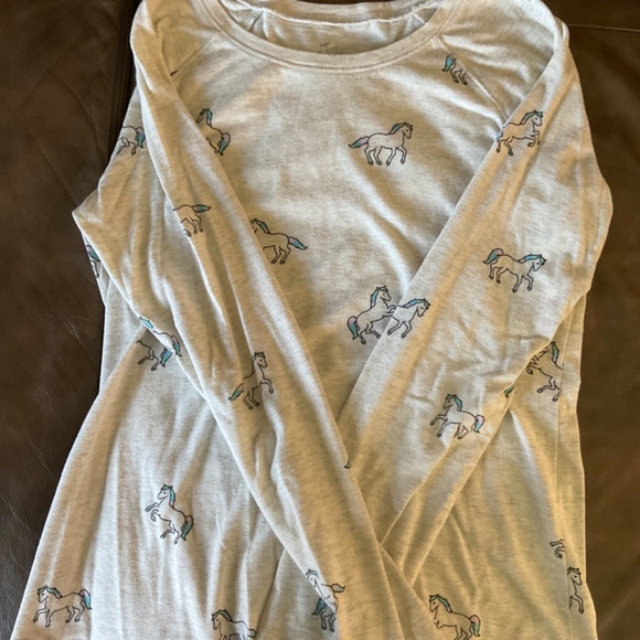 JUSTICE girls long sleeve shirts - owls, cats, unicorns - Picture 6 of 7